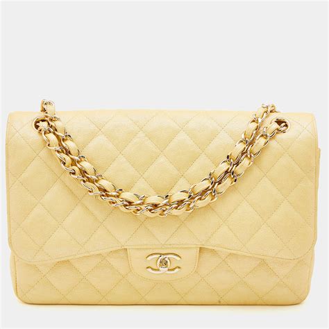 yellow chanel tote bag|chanel medium flap bag.